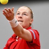 Un grand match de Céline Naef à Radom pour entretenir l'espoir. KEYSTONE/EPA/Piotr Polak